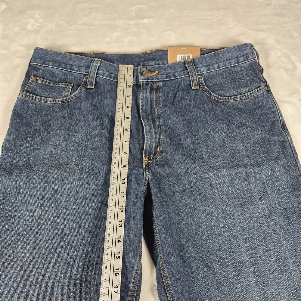 Carhartt Holter Jeans Men's 38x30 Blue Denim Relaxed Fit Straight Fit Work NWT